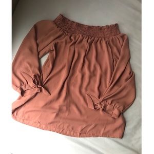 ❌SOLD❌ Muave over the shoulder top